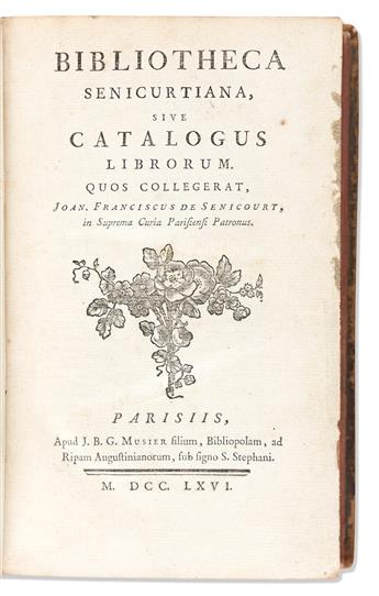 Book Auction Catalogues/Bibliography. Four Titles, 1722-1880.